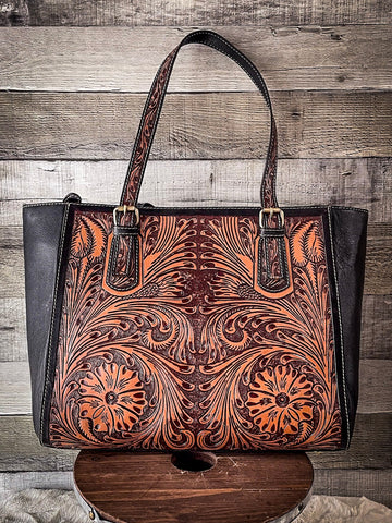 Myra Bag - Canyon Meadows Hand - tooled Bag - Purses & Wallets - Myra Bag - Bronco Western Supply Co.