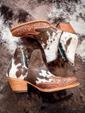 Myra Bag - Frisco Blossom Hand - Tooled Booties - Women's Shoes - Myra Bag - Bronco Western Supply Co.