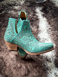 Myra Bag - High Mesa Booties in Turquoise - Women's Shoes - Myra Bag - Bronco Western Supply Co.