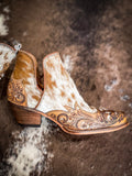 Myra Bag - Horse Jane Hand - Tooled & Hair On Bootie - Women's Shoes - Myra Bag - Bronco Western Supply Co.