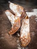 Myra Bag - Horse Jane Hand - Tooled & Hair On Bootie - Women's Shoes - Myra Bag - Bronco Western Supply Co.