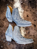 Myra Bag - Maisie Stitched Leather Booties in Dusty Blue - Women's Shoes - Myra Bag - Bronco Western Supply Co.