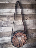 Myra Bag - Spirit of the Herd Hand - Tooled Round Bag - Purses & Wallets - Myra Bag - Bronco Western Supply Co.