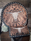 Myra Bag - Spirit of the Herd Hand - Tooled Round Bag - Purses & Wallets - Myra Bag - Bronco Western Supply Co.