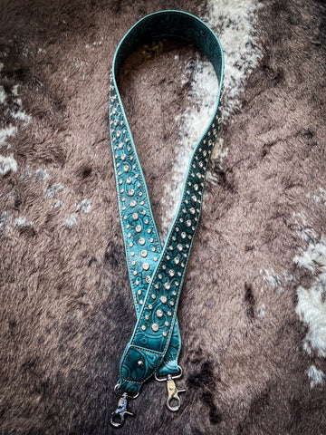 Naomi Bling Crossbody Purse Strap - Turquoise - Accessories - Montana West - Bronco Western Supply Co.