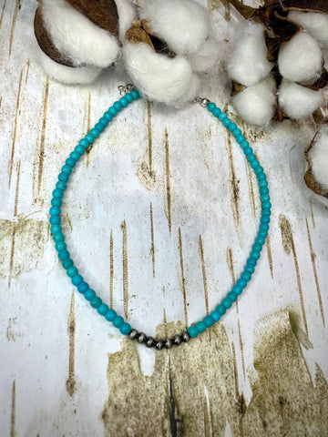 Oki Turquoise Bead Choker - Jewelry - Bronco Western Supply Jewelry - Bronco Western Supply Co.