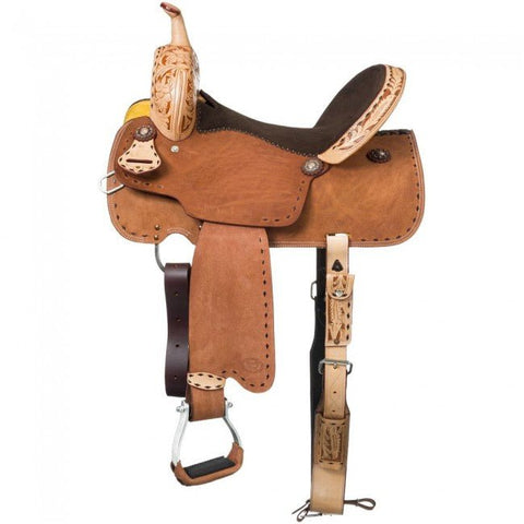 Reno Buckstitch Roughout Barrel Saddle - Saddles & Accessories - Tough 1 - Bronco Western Supply Co.