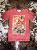 Retro Long Live Cowgirls Tee - Wine - Apparel - Bronco Western Supply Co. - Bronco Western Supply Co.