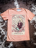 Road To Nowhere Cowgirls Graphic Tee - Coral - Apparel - Bronco Western Supply Co. - Bronco Western Supply Co.