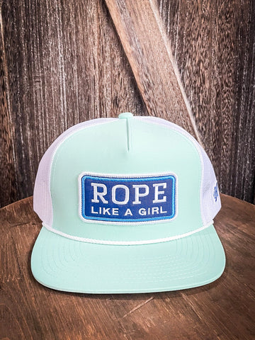 "ROPE LIKE A GIRL" Hooey Mint/White Hat - Apparel - Hooey - Bronco Western Supply Co.