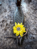 Royal King 3D Sunflower Single Ear Headstall - Headstalls & Accessories - Tough 1 - Bronco Western Supply Co.