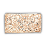 Piper Floral Tooled Wallet - Khaki