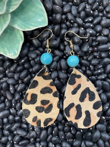 Searcy Leopard Turquoise Earrings - Jewelry - Bronco Western Supply Co. - Bronco Western Supply Co.