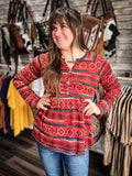 Senorita Aztec Print Babydoll Top - Apparel - Bronco Western Supply Co. - Bronco Western Supply Co.