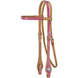 Silver Royal Azalea Browband Headstall - Headstalls & Accessories - Tough 1 - Bronco Western Supply Co.