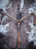 Silver Royal Feather and White Lace Headstall and Breast Collar Set - Headstalls & Accessories - Tough 1 - Bronco Western Supply Co.