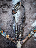 Tough 1 Vintage Floral One Ear Headstall - Headstalls & Accessories - Tough 1 - Bronco Western Supply Co.