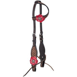 Tough1 3D Zinnia Flower One Ear Headstall - Headstalls & Accessories - Tough 1 - Bronco Western Supply Co.