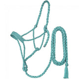 Turquoise Mule Tape Halter with Lead - Halters & Leads - Tough 1 - Bronco Western Supply Co.