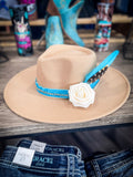 Turquoise Sahara - Camel Flat Wide Brim Hat - Accessories - Bronco Western Supply Co. - Bronco Western Supply Co.