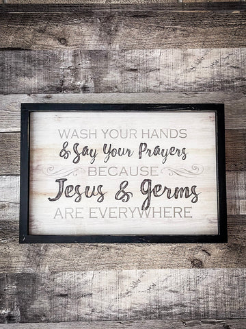 Wash Your Hands Wall Sign - Gift Items - Bronco Western Supply Co. - Bronco Western Supply Co.