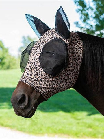 Weaver Lycra Fly Mask - Sahara Leopard - Fly Care - Reinsman - Bronco Western Supply Co.