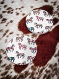 Western Car Coasters - Aztec Patterned Horses - Gift Items - Bronco Western Supply Co. - Bronco Western Supply Co.