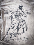 Wild Mustang Cowboy Graphic Tee - Off White - Apparel - Bronco Western Supply Co. - Bronco Western Supply Co.