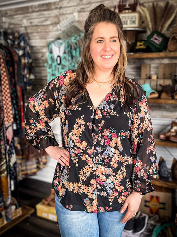 Wildflower Button Up Top - Apparel - Bronco Western Supply Co. - Bronco Western Supply Co.