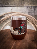 Wine Tumbler - Wine & Horses - Gift Items - Primitives by Kathy - Bronco Western Supply Co.