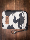 Wrangler Cow Print Card Case - Black - Purses & Wallets - Montana West - Bronco Western Supply Co.