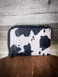 Wrangler Cow Print Card Case - Black - Purses & Wallets - Montana West - Bronco Western Supply Co.