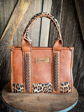 Wrangler Leopard Tote - Brown - Purses & Wallets - Wrangler - Bronco Western Supply Co.