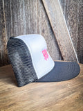 YeeHaw Trucker Cap - White and Black - Apparel - Bronco Western Supply Co. - Bronco Western Supply Co.