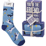 You're The Friend Box Sign And Sock Set - Women's Boots - Primitives by Kathy - Bronco Western Supply Co.