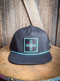 “ZIA” Hooey Black/Turquoise Hat - Apparel - Hooey - Bronco Western Supply Co.