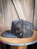 “ZIA” Hooey Black/Turquoise Hat - Apparel - Hooey - Bronco Western Supply Co.